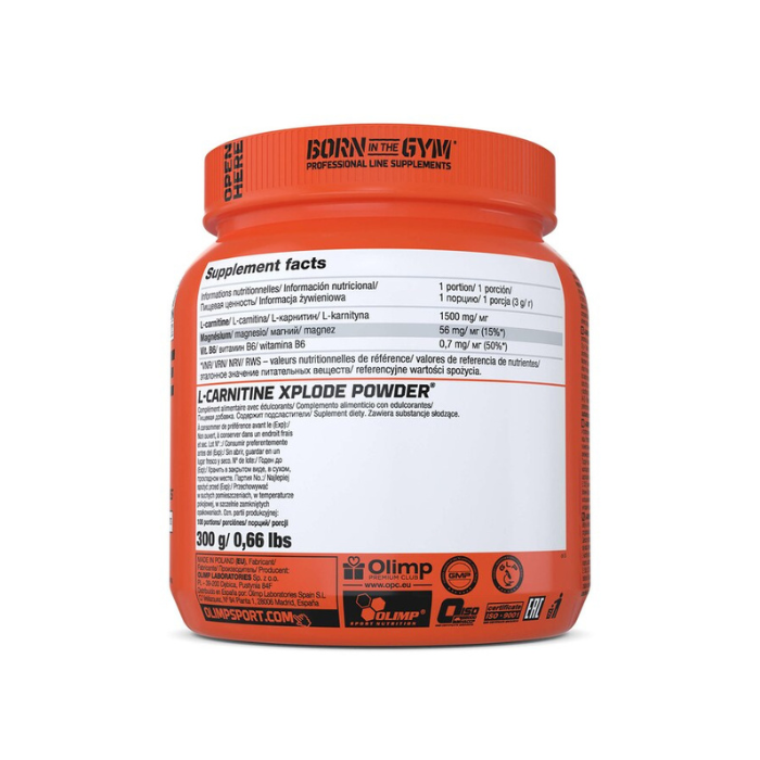 L-CARNITINE XPLODE POWDER ORANGE 300GR